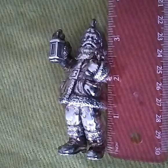 JT Inman Sterling Silver American Santa Ornament - Picture 9 of 10